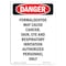 Signmission OSHA Sign, 14" Height, Rigid Plastic, Portrait Formaldehyde May Cause Cancer, Portrait OS-DS-P-1014-V-1904 - alternate 1